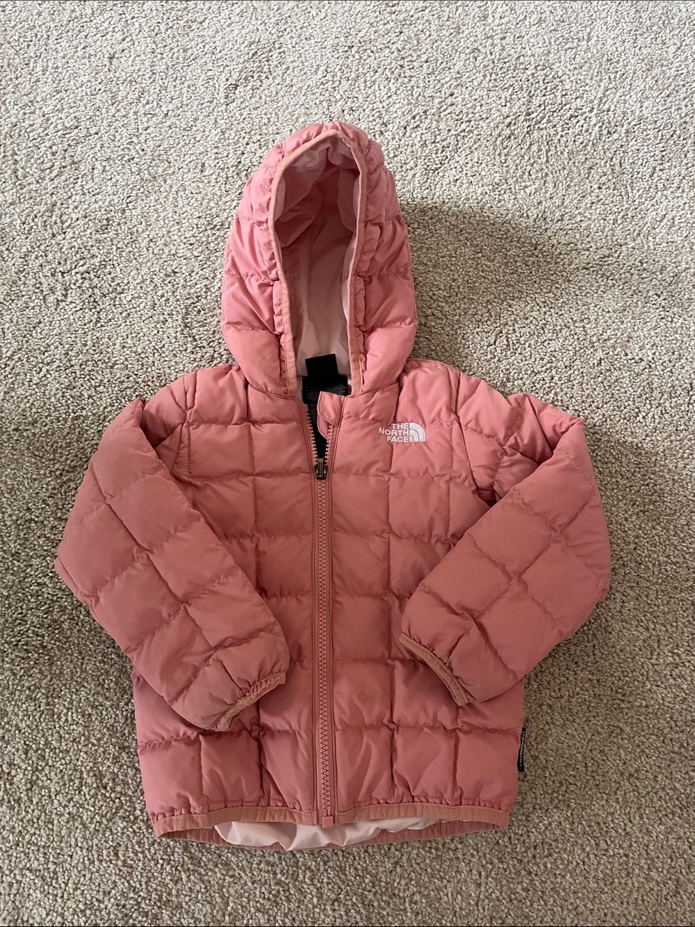 The North Face Kids' Coral Pink Quilted Hooded Jacket